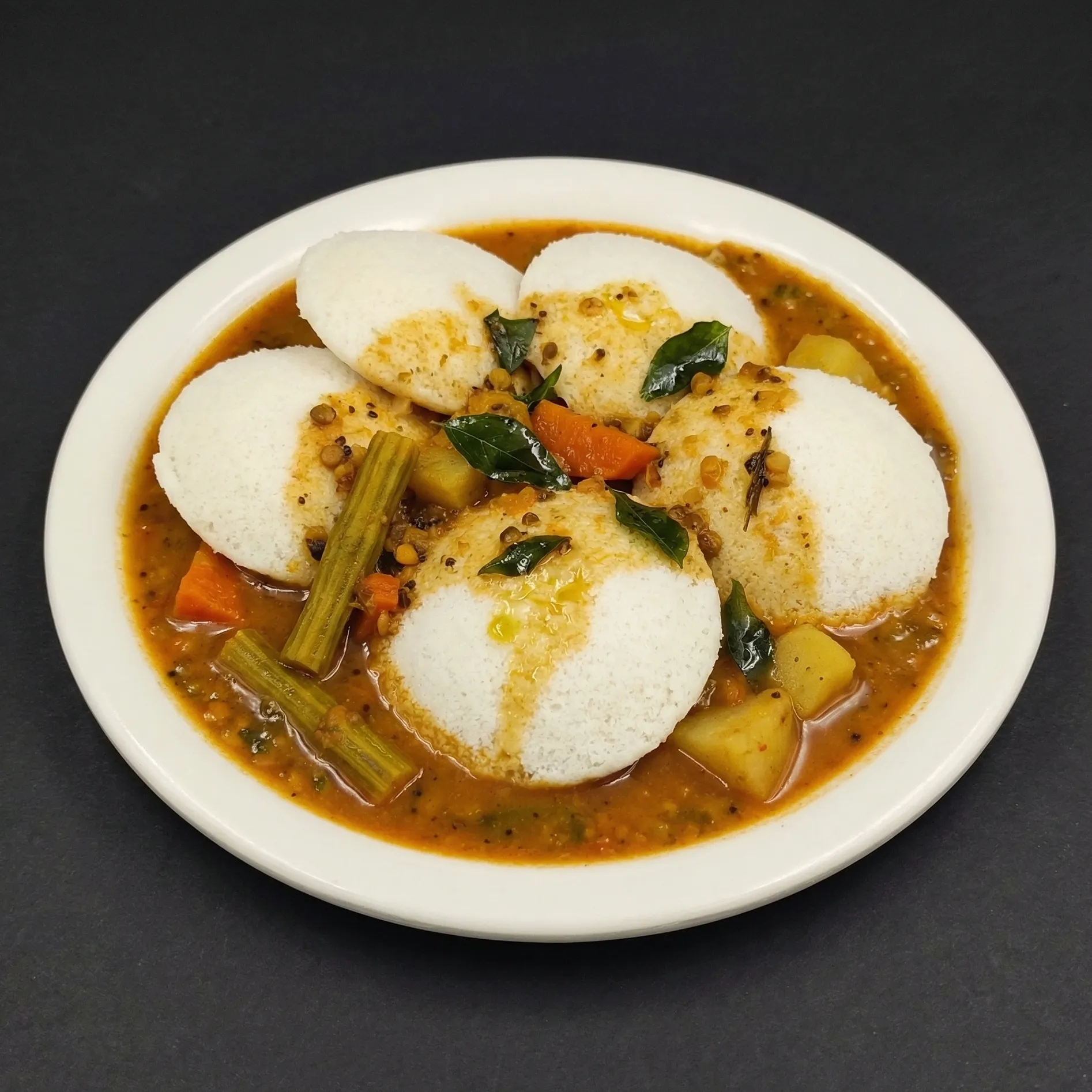 Idli with Sambar at Dosa Eggsplosion in Red Deer, AB