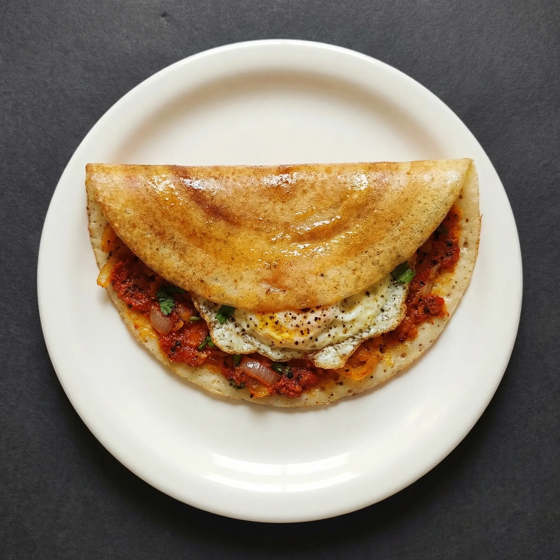 Spicy Karam Egg Dosa at Dosa Eggsplosion in Red Deer, AB